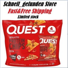 Quest Tortilla Style Protein Chips, 19G Protein,Baked,Pizza Flavor,1.1Oz Bags