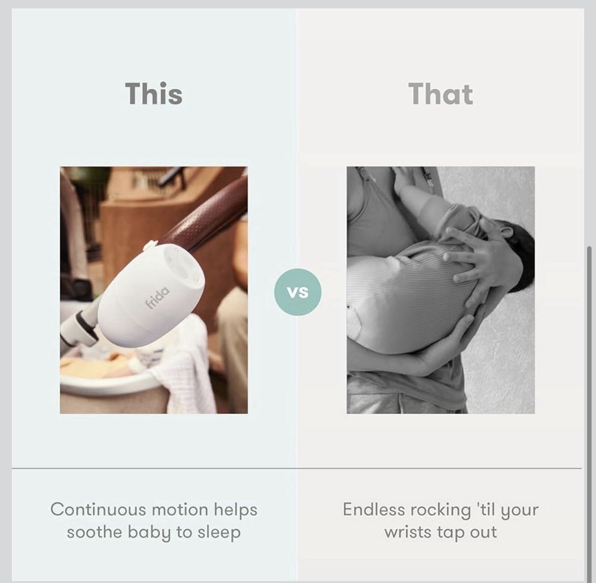 NEW - Frida Baby Stroller Rocker-Portable Rechargeable Baby Soother