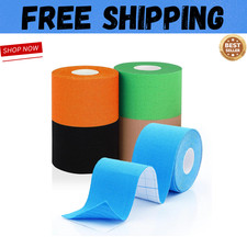 5 Roll Kinesiology Tape Athletic Muscle Support Sport Elastic Physio Therapeutic