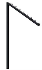 SSWBasics Interchangeable Black Slant Arm for Clothing Rack - Set of 2
