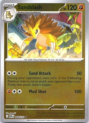 Sandslash Reverse Holo Common ME01: Mega Evolution 069/132 NM