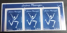 FRANCE 2025 LOT 3 TIMBRES INSCRIPTION JEROME MESNAGER ART TABLEAU BLEU neuf**