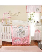 Precious Moments Noah s Ark 4 Pc Crib Bedding for Girls Nursery Set Includes ...