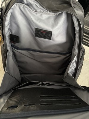 felt bag that comes inside tumi backpack to keep safe Tumi Alpha II T-Pass Checkpoint Friendly Black Backpack Laptop Compartment