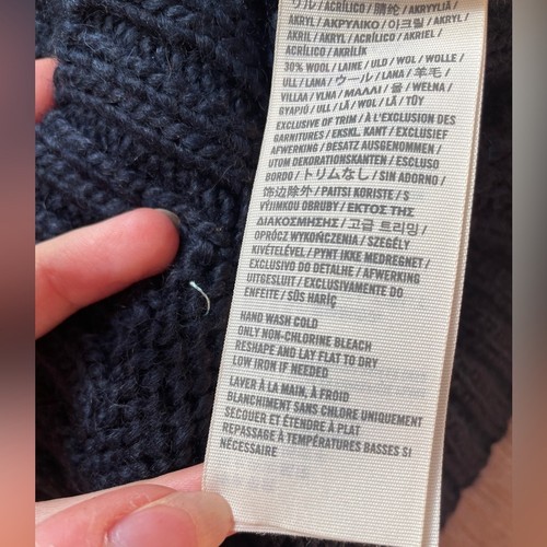 Hollister Damen Y2K Zopfmuster Cardigan Pullover Größe Large Lagenlook Preppy Logo - Bild 13 von 14