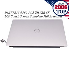 NEW SILVER 4K LCD Touch Screen Complete Full Assembly for Dell XPS13 9380 13.3"