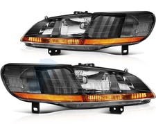 Headlights Assembly For 1998-2002 Honda Accord Black Housing Clear Lens Replace Headlights Assembly For 1998-2002 Honda Accord Black Housing Clear Lens Replace