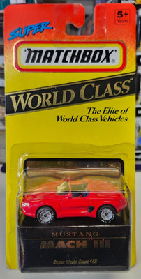 Matchbox Super World Class #42 Mustang Mach III in Red