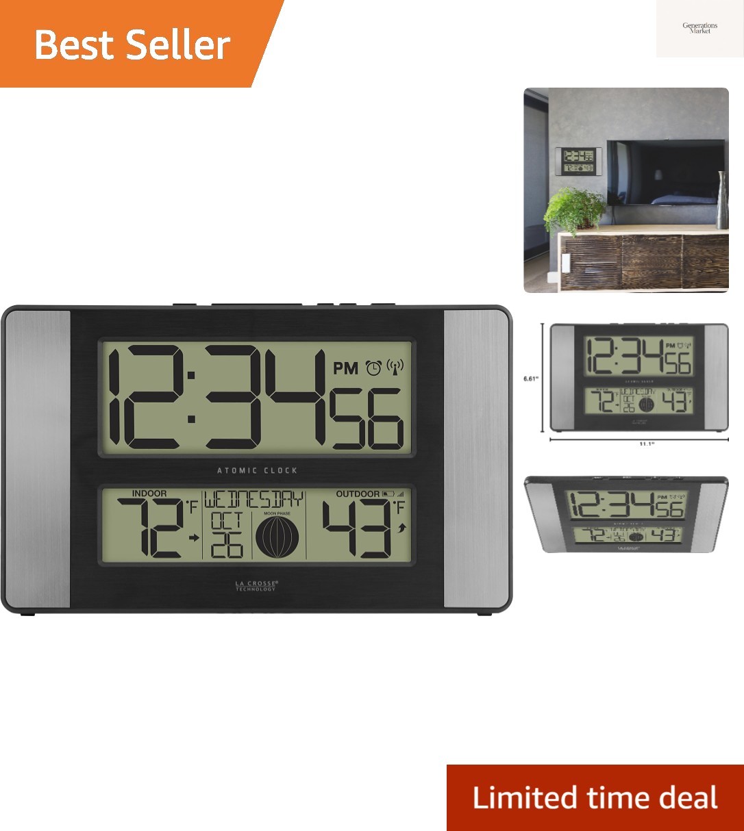 W Outdoor Temp, Grey/black