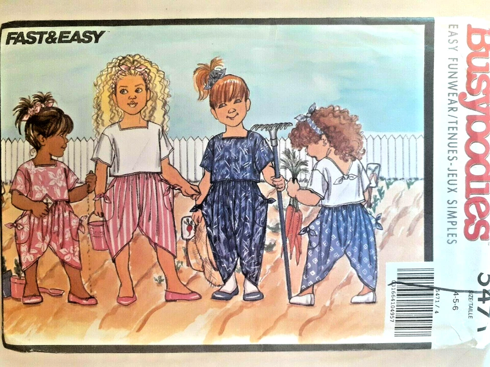 Butterick 5471 Top Pants Headband Sewing Pattern Girls 4 5 6 UC Fast Busybodies - Image 2 of 4