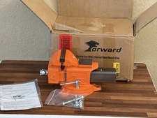 New Forward Bench Vise 4 Inch Ductile Iron Bench Vice w/ 360 Degree Swivel Base