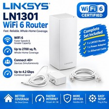 Linksys HomeWRK MX4300 Tri-band Wi-Fi 6 4.2Gbps LN1301 Router - White