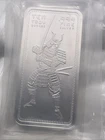 10 Oz Silver Bar Samurai Warrior .999 Fine Silver Armor & Sword Medieval Ingot $