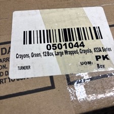 Crayola Large Crayons Green CASE of 24 Boxes Of 12 