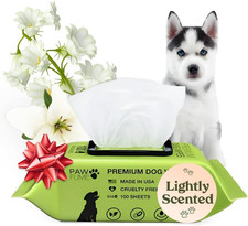 Pawfume Dog Wipes , Pet Wipes   Hypoallergenic  Gentle Dog Wipes for Eyes, Face