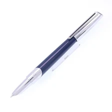 S.T. Dupont Defi Millennium Fountain Pen Blue Shiny Lacquer/Chrome F