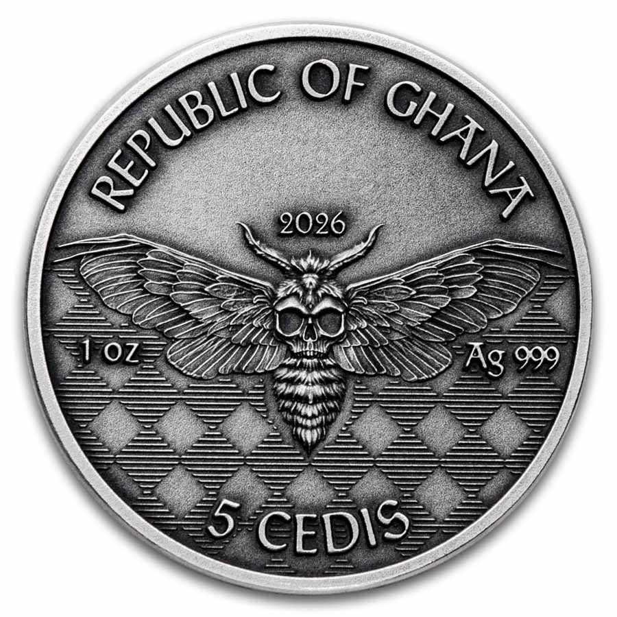 2026 Republic of Ghana 1 Oz Silver Antique Memento Mori: Pilot | eBay