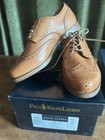 AWESOME!  New In Box Ralph Lauren Girls Leather Wingtip Shoes Size 2 — photo 1