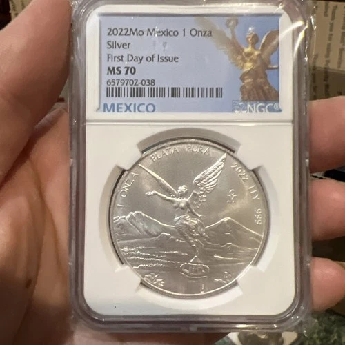 2022 Mexico 1oz Silver Libertad - NGC MS70 1st Day Issue Angel Liberty Label