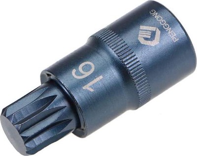 1/2 Antrieb x M16 (16 mm) Dreifach Vierkant Spline Bit Steckschlüssel, S2 Stahl Bits, CR-V 2