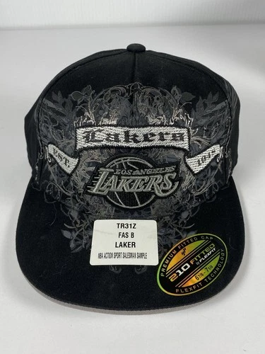 Adidas 210 Fitted Los Angeles Lakers Hat 6 7/8- 7 1/4 Flex Fit Embroidered RARE