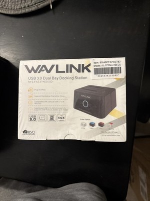 Wavlink USB 3.0 to SATA Dual Bay External Hard Drive Docking Hard Drive Reader