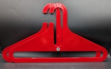 Set 2 Vintage 70s W.O.W. Red Plastic Hangers, Made In Germany, EUC