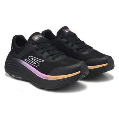Womens Skechers Max Cushioning Endeavour Sneakers - Black/Pink Mesh, Size 9.5 US