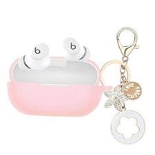 Case Cover Compatible with Beats Solo Buds Earbuds, Soft Silicone Pink