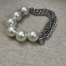 Simply Vera Vera Wang Bracelet Faux Pearl Elegant Dress Stretch Rhinestone