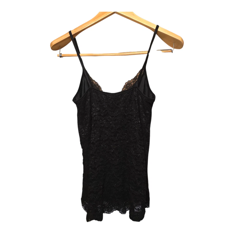 Camiseta sin mangas vintage de encaje Aqua para mujer talla grande forrada negra gótica grunge Foto 2 de 4