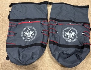 BSA EAT SLEEP SCOUTING REPEAT DRY BAG BACKPACK DUFFLE GRAY (pair)