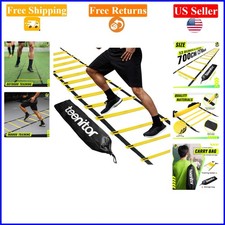Yellow 23ft Agility Ladder for Soccer, Football, Fitness  Training