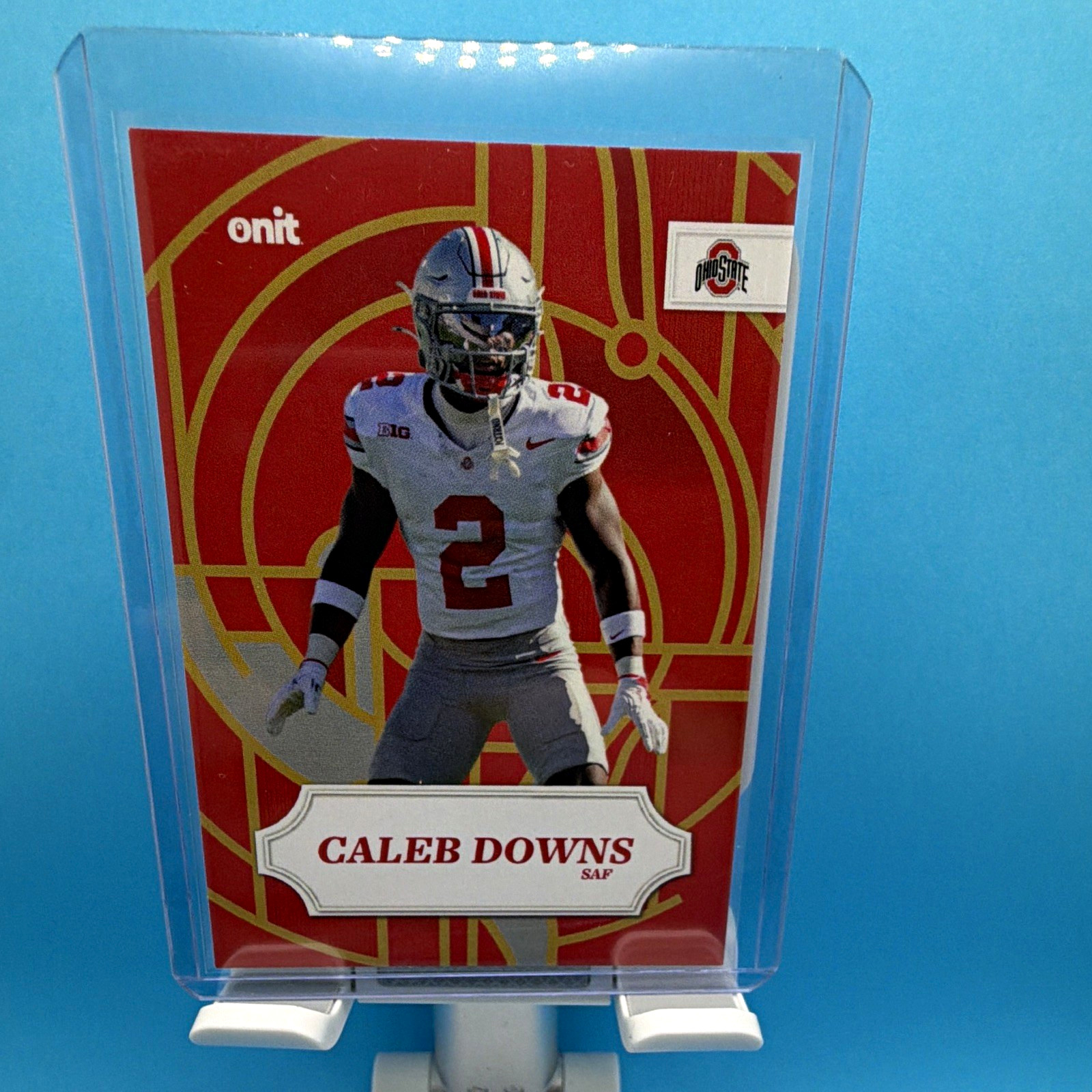 Onit Athlete 2025 Timeless Ohio State Buckeyes Caleb Downs SG-2 Insert Card