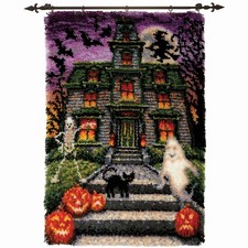 Herrschners  Haunted Hill Kit  Hanger Latch Hook Kit