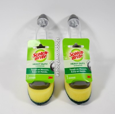 2 3M Scotch-Brite Heavy Duty Dishwand Tough on Messes Easy on Hands