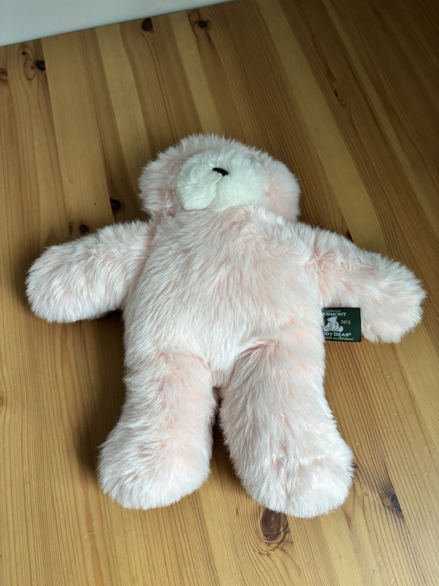 fluffy teddy＊仔うさぎ。 Vermont Teddy Bear Flat Fluffy Cuddly Plush Stuffed 12” Light Pink