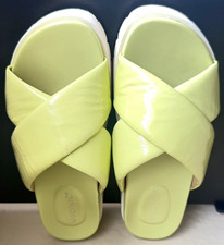 Vionic Vesta Lime Green Patent Leather Platfo...