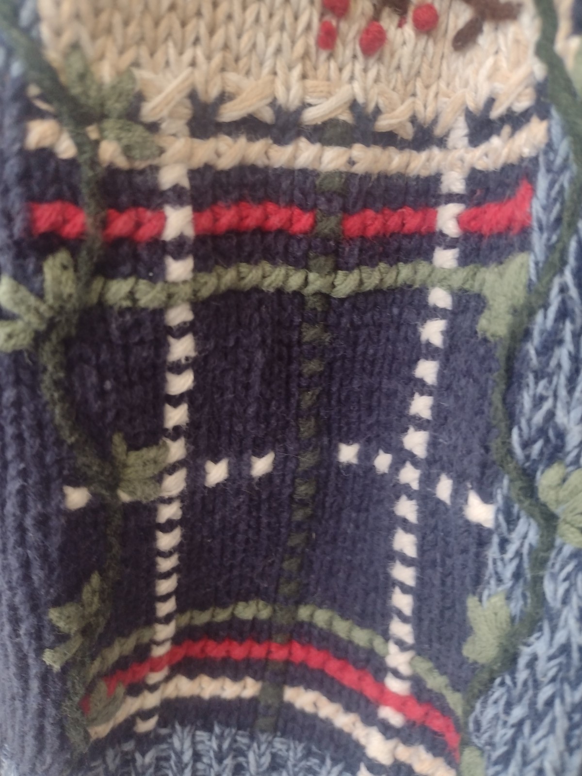 Nutcracker Ramie Cotton Blue Patchwork Cardinal H… - image 15