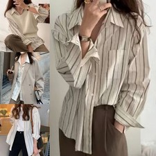 Comfortable Women's Long Sleeve Striped Shirt Ideal for Various Occasions