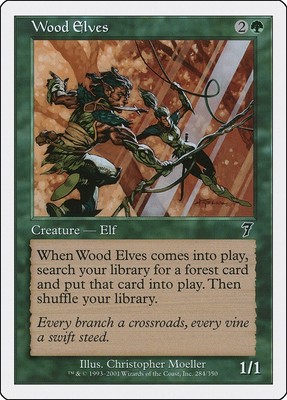 Wood Elves 284 LP Normal 7th Edition MTG EN