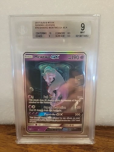 2017 Pokemon Shining Legends Mewtwo #78/73 BGS 9