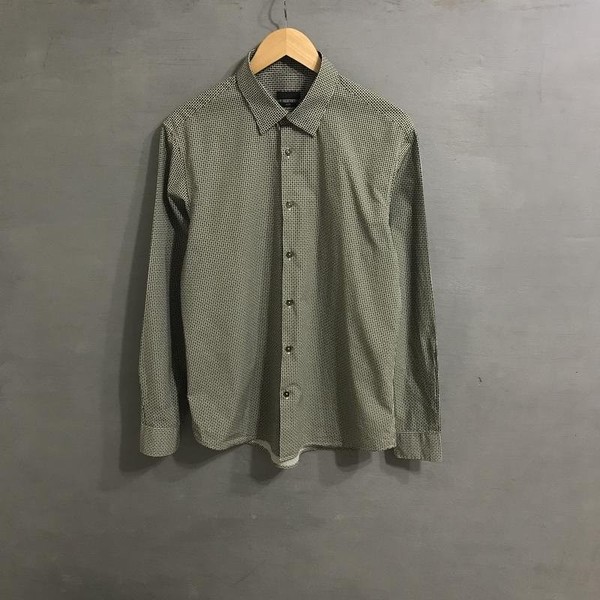 Men Ermenegildo Zegna Shirt Khaki Cotton 40 /L /