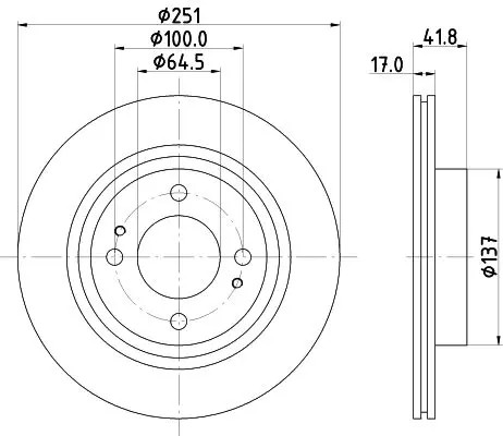 2 Dischi Freno Ventilazione Interna Ø 64 MM 17 HELLA per U.a. Mitsubishi Space - Immagine 2