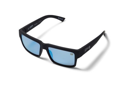 SPY Montana Soft Matte Black - Happy Boost Polar Ice Blue Mirror Sunglasses