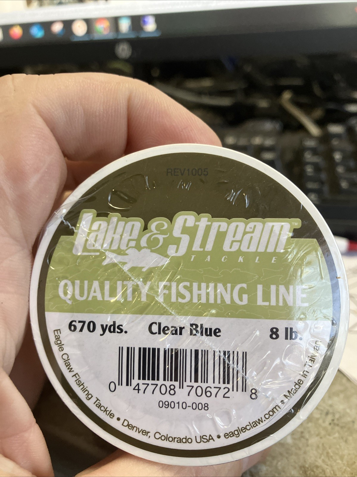 Eagle Claw 8 lb. Test Clear Blue Mono Line - 670 Yards!