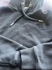 Superdry Hoodie Overhead Long Sleeve Pullover Essential Logo Hoody Black Small