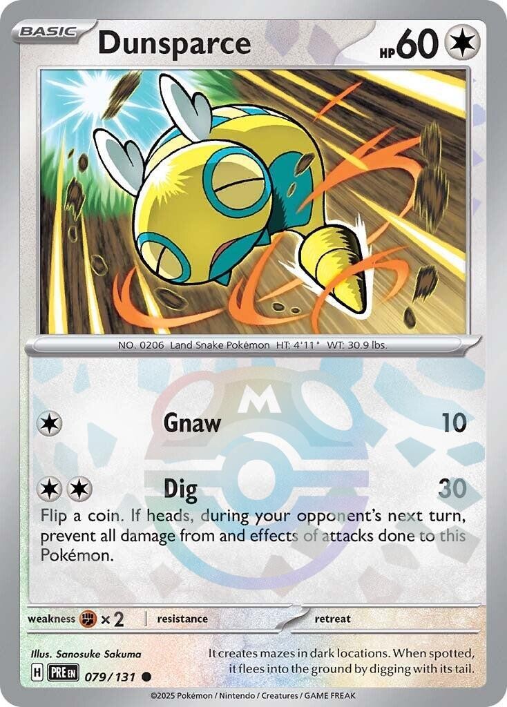 Pokemon Dunsparce (Master Ball Pattern) 079/131 SV: Prismatic Evolutions NM C