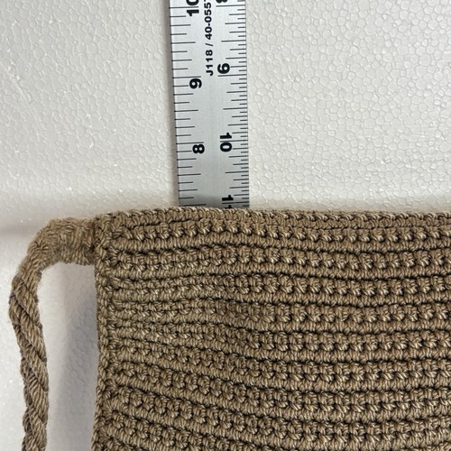 The Sak Crochet Tan Crossbody Shoulder Purse Bag 7x 9” Boho - Picture 3 of 12