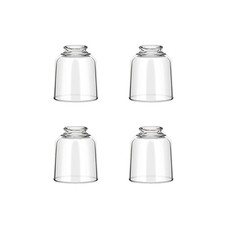 4 Pack Clear Glass Shade Covers Replacements, 4.75in Height, 4in Diameter, 2....